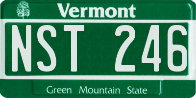 VT license plate NST246