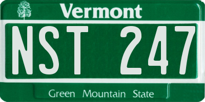 VT license plate NST247