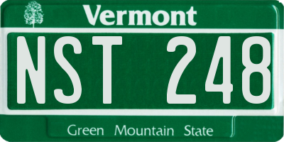 VT license plate NST248