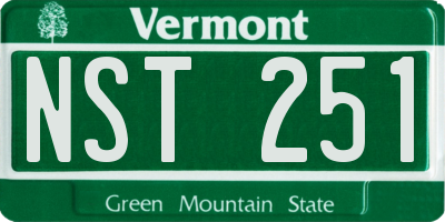 VT license plate NST251
