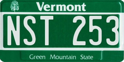 VT license plate NST253