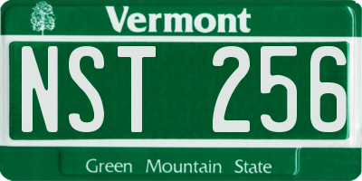 VT license plate NST256