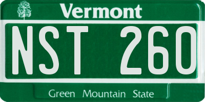 VT license plate NST260