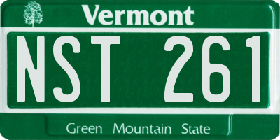 VT license plate NST261