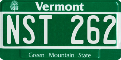 VT license plate NST262