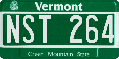 VT license plate NST264