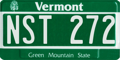 VT license plate NST272
