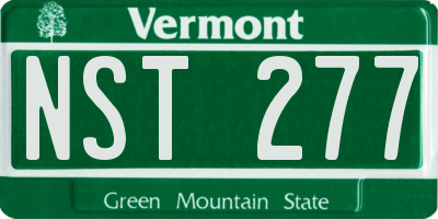 VT license plate NST277