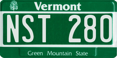 VT license plate NST280