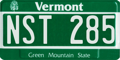 VT license plate NST285