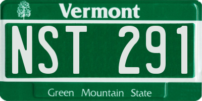 VT license plate NST291