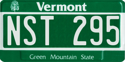 VT license plate NST295
