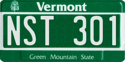 VT license plate NST301