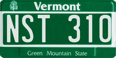 VT license plate NST310