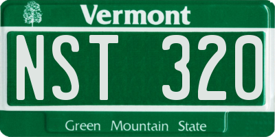 VT license plate NST320