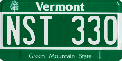 VT license plate NST330