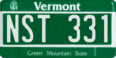 VT license plate NST331