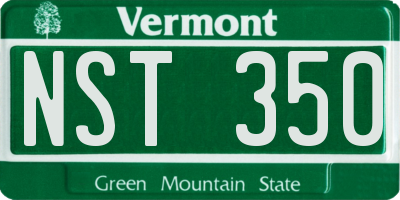 VT license plate NST350