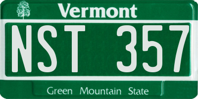 VT license plate NST357
