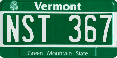 VT license plate NST367