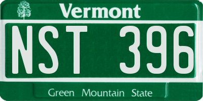 VT license plate NST396