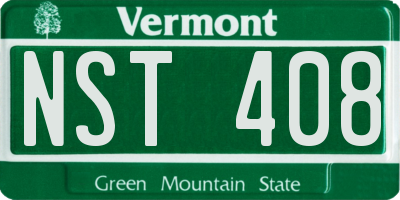 VT license plate NST408
