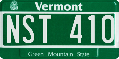 VT license plate NST410