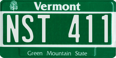 VT license plate NST411