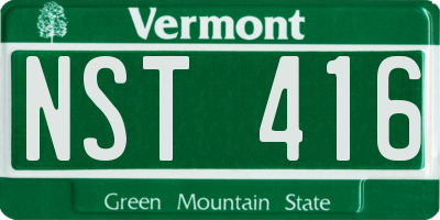 VT license plate NST416