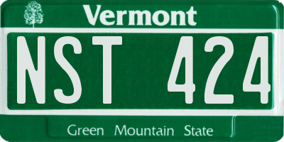 VT license plate NST424
