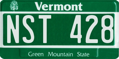 VT license plate NST428