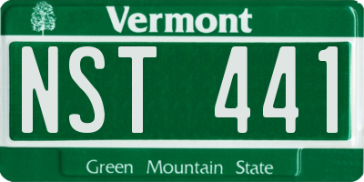 VT license plate NST441