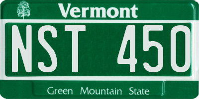 VT license plate NST450