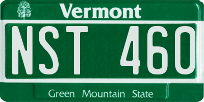 VT license plate NST460