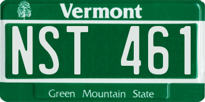 VT license plate NST461