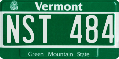 VT license plate NST484
