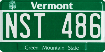 VT license plate NST486