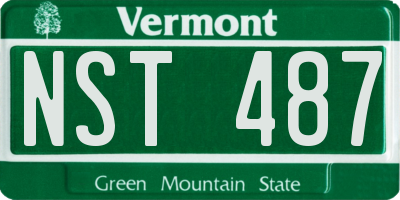 VT license plate NST487