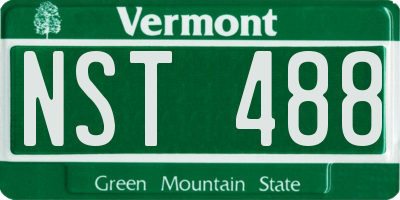 VT license plate NST488