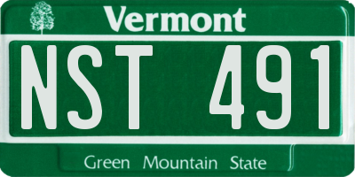 VT license plate NST491