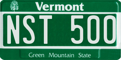 VT license plate NST500