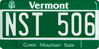 VT license plate NST506