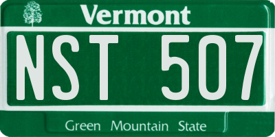 VT license plate NST507