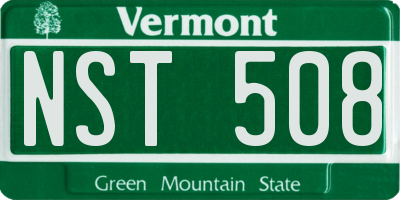 VT license plate NST508