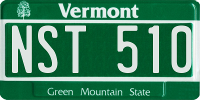 VT license plate NST510