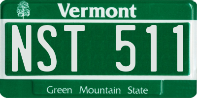 VT license plate NST511