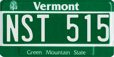 VT license plate NST515