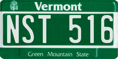 VT license plate NST516