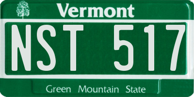 VT license plate NST517