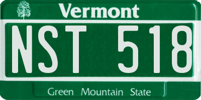 VT license plate NST518